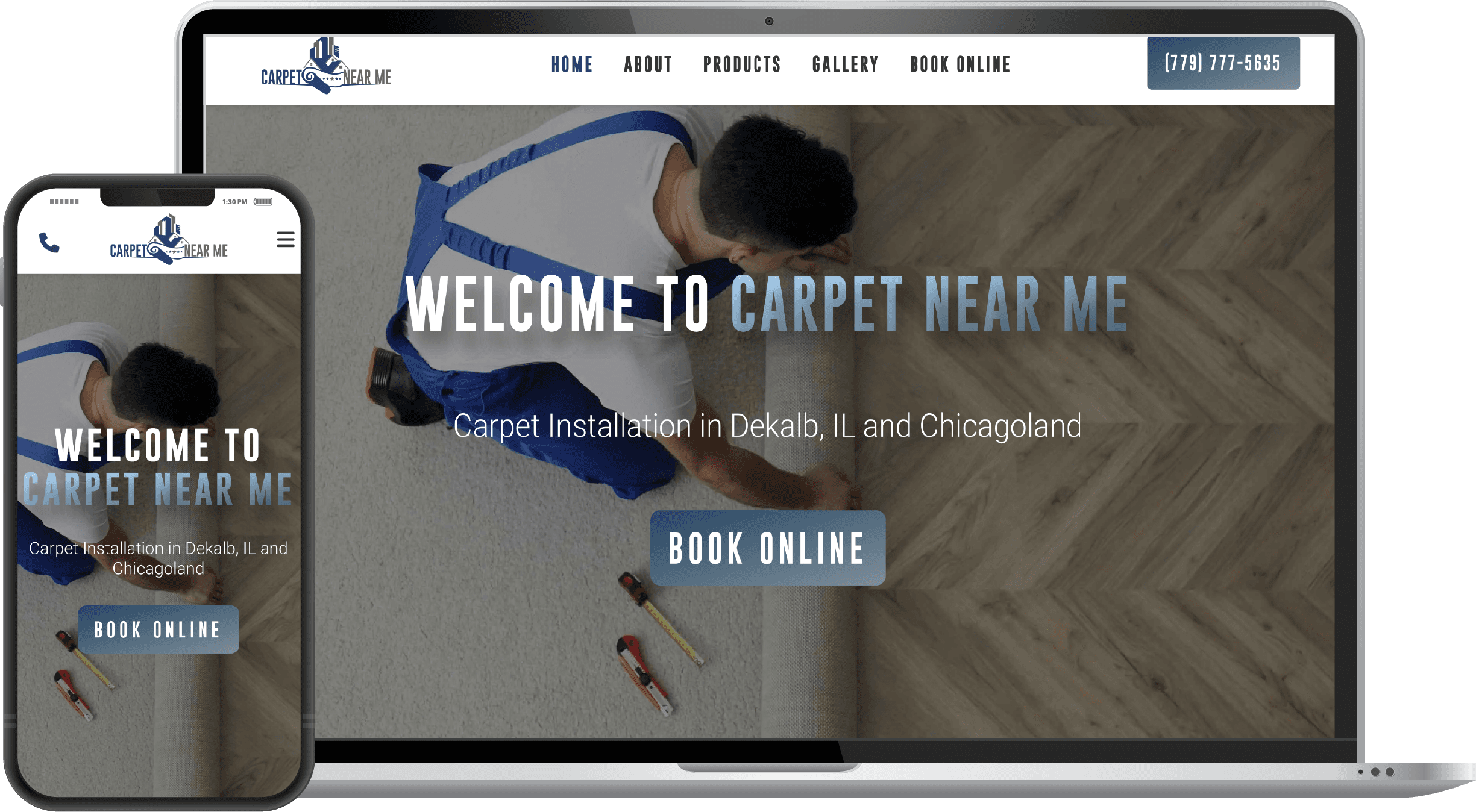 Carpet Near Me website screen shot